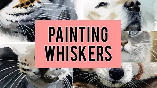 5 Ways to Paint White Animal Whiskers in Watercolor