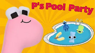 P's Pool Party | Alphabet Lore Pool Story | Plushy Kids
