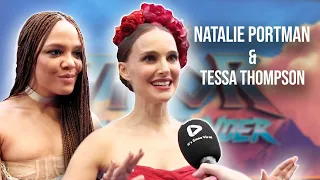 Natalie Portman & Tessa Thompson Thor: Love And Thunder Premiere Interviews!