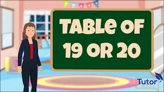 Learn Multiplication - Table of 19 or 20 #multiplication  #maths