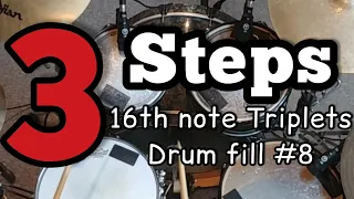 16th note triplets drum fill #8 in three easy steps | Drum Lesson - Ariel Kasif