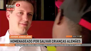 Jovem angolano homenageado por salvar crianças alemães