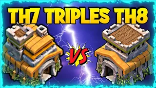 Th7 vs Th8 War Attack Strategy: ⭐⭐⭐ Overpowered Th7 3 Star Max Th8 2020 | Clash of Clans - Coc
