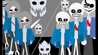 Undertale Last Breath Sans vs Dusttale Last Genocide Sans Animation (All Phases 1-2-3)