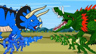 EVOLUTION of TRICERATOPS vs LIZZIE : Who Is The King Of Monster Radiation in Jurassic World???