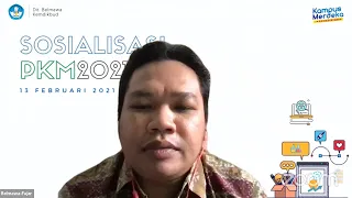 Sosialisasi PKM 2021 Sesi 1 13 Februari 2021