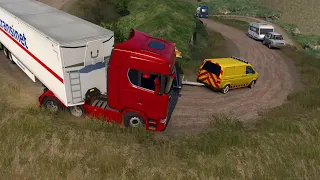 Horrible road, but we will reach our destination Euro Truck Simulator 2 |  Steering wheel gameplay