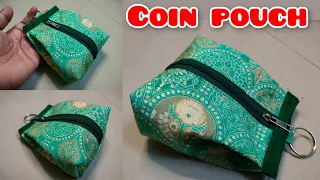 Cute Coin pouch making at home| Easy Bag making ideas/ bag cutting and stitching/ handbag/ DIY purse