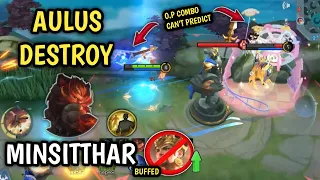 NEW AULUS EXP LANE O. P | DESTROY BUFFED MINSITTHAR | BEST BUILD & COMBO - MLBB