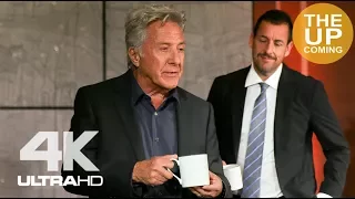 Dustin Hoffman asks UK press how to deal with hot tea at the Meyerowitz Stories press conference