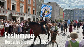 Herbstfest Rosenheim 2023 - Festumzug und Einzug auf die Wiesn