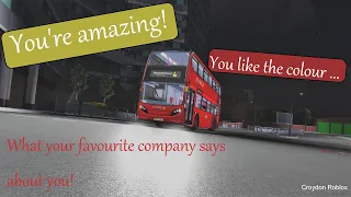 What your favourite company says about you! (Croydon Roblox)