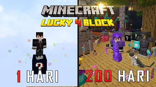 200 Hari Di Minecraft Tapi Lucky 4 Block