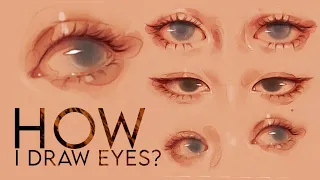 How I draw and stylize eyes using Procreate App ( Brushes + Techniques )