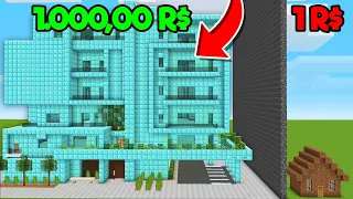 Batalha de Construção de CASA de R$1,00 vs. R$1.000,00