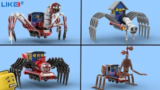 All Lego Cursed Thomas exe Zombie, Choo Choo Charles, House Head, Siren Head in Thomas