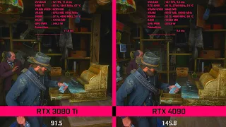 RTX 4090 vs RTX 3080 Ti Benchmarks - 4K Ray Tracing DLSS Quality