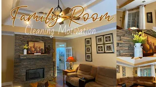 FAMILY ROOM CLEAN WITH ME | LIVING ROOM DEEP CLEAN | SPRING REFRESH CLEAN WITH ME