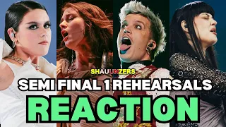 [REACTION] SECOND REHEARSALS SEMI FINAL 1 | Eurovision Song Contest 2024 | SHAUUNZERS