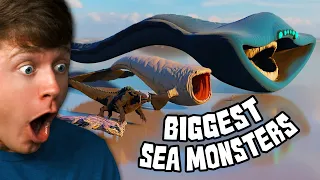 BIGGEST Sea Monster SIZE COMPARISON! (Reaction)