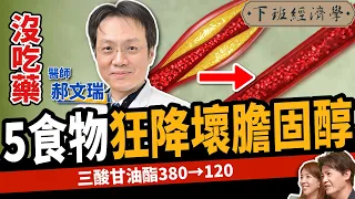 【健康】不吃藥狂降壞膽固醇！名醫曝5大超級食物清血管：三酸肝油酯380→120！ft.郝文瑞醫師｜下班經濟學447