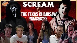 SCREAM (1996) VS THE TEXAS CHAINSAW MASSACRE (1974) BATTLE WORLD LIVE!! | WES CRAVEN | TOBE HOOPER