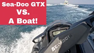 Sea Doo GTX  VS  Boat. At Dana Point