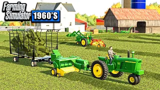 1960'S AMERICAN FARM- MAKING HAY WHILE THE SUN SHINES! | FARMING SIMULATOR 1960'S