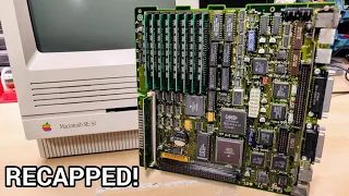 Recapping and testing a Mac SE/30 motherboard
