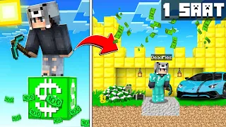 MİLYONER TEK BLOK FİLMİ 😱 - Minecraft