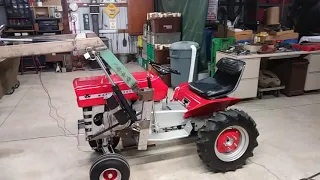 Homemade front end loader for garden tractor