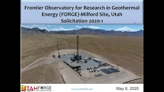 Informational Webinar - Utah FORGE Solicitation 2020-1