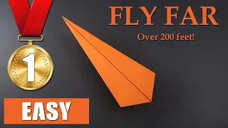 EASY Paper Airplane That Flies Far || World's Best Paper Plane