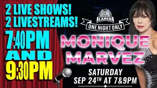 MONIQUE MARVEZ LIVE at 9:30PM, on-stage at the Alameda Comedy Club