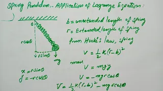 9.Spring Pendulum, Application of Lagrange equation/Classical Mechanics