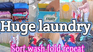 HUGE LAUNDRY DAY 2024 | EXTREME LAUNDRY MOTIVATION | SPRING DO MY LAUNDRY WITH ME | DO MY LAUNDRY