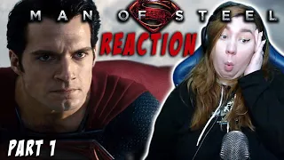 Man Of Steel (2013) REACTION! FIRST TIME WATCHING! (Part 1)