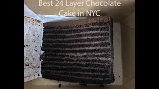 The Best 24 Layer Chocolate Cake in NYC