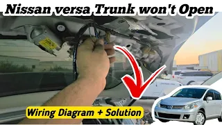 Nissan Tiida / Versa Trunk Won't open || Wiring Diagram + Solution 💯