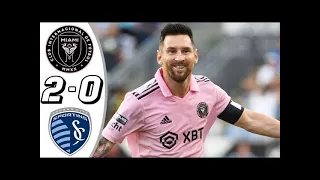 Messi Goal 💥 Inter Miami vs Sporting KC 2-0 - All Goals & Highlights - 2023