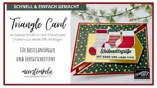 ⚓️ Kartenform „Triangle Fun Fold“ | Bastelanleitung mit „Weihnachten im Strumpf“ von Stampin‘Up!