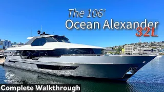 First Look: HOW MUCH? Silver & Black 106' Ocean Alexander 32L | Full Tour