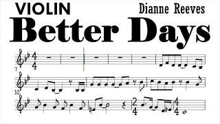 Better Days Violin Sheet Music Backing Track Play Along Partitura