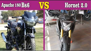 Honda Hornet 2 0  VS Tvs Apache RTR 180 BS6 Which Is Best