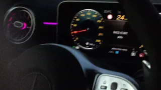 Acceleration with a AMG A45s with 421HP, Launch Control first try