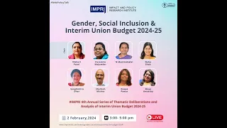 Gender, Social Inclusion & Interim Union Budget 2024-25 | Panel Discussion | IMPRI #WebPolicyTalk L