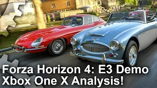 [4K] Forza Horizon 4 E3 Demo: Hands-On Xbox One X Analysis!