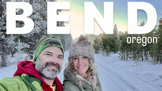 WINNEBAGO EKKO | WINTER CAMPING AWD FORD TRANSIT |BEND OREGON | TUMALO FALLS SNOWSHOEING