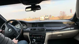 BMW F01 730d POV - Small drive on expressway