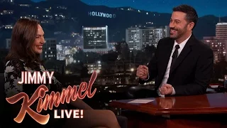 Gal Gadot Asks Jimmy Kimmel About Her Breasts